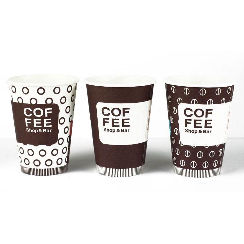 Чаши картон 200/7.5 oz Кафе-зърна трио 3000/100 бр.